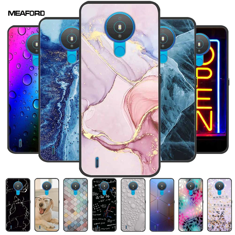 For Nokia 1.4 Cases 5.4 2.4 3.4 Marble Shockproof Soft TPU Silicone