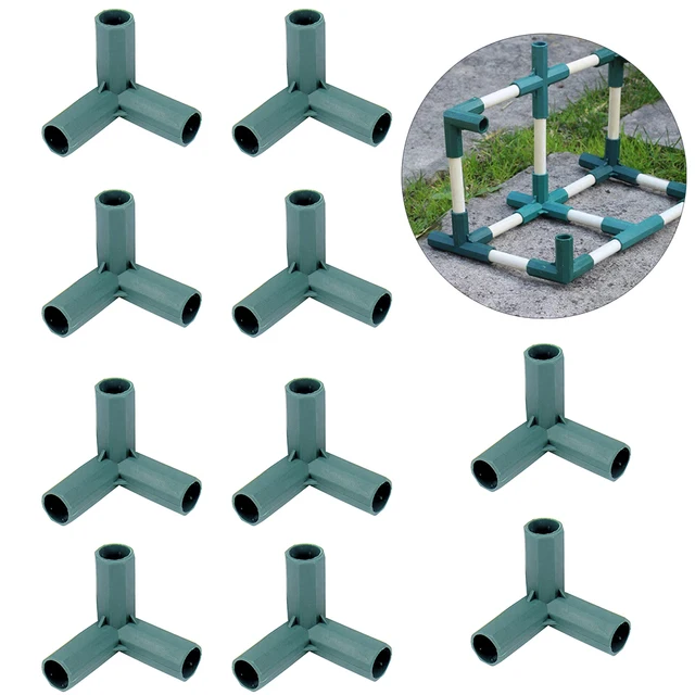 11 Mm -Es Pe Üvegházhatású Keret Vesszőképítő Csatlakozó Illeszkedés Derékszög 3 4 Út Keresztező, Stabil Tartó Nagy Teherbírású Kerti Szerszám 10Db