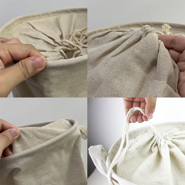 Pamut-Linen Kézitáska Baba Gyerek Játék Vászon Mosoda Kosár Tároló Táska Összecsukható - Image 3