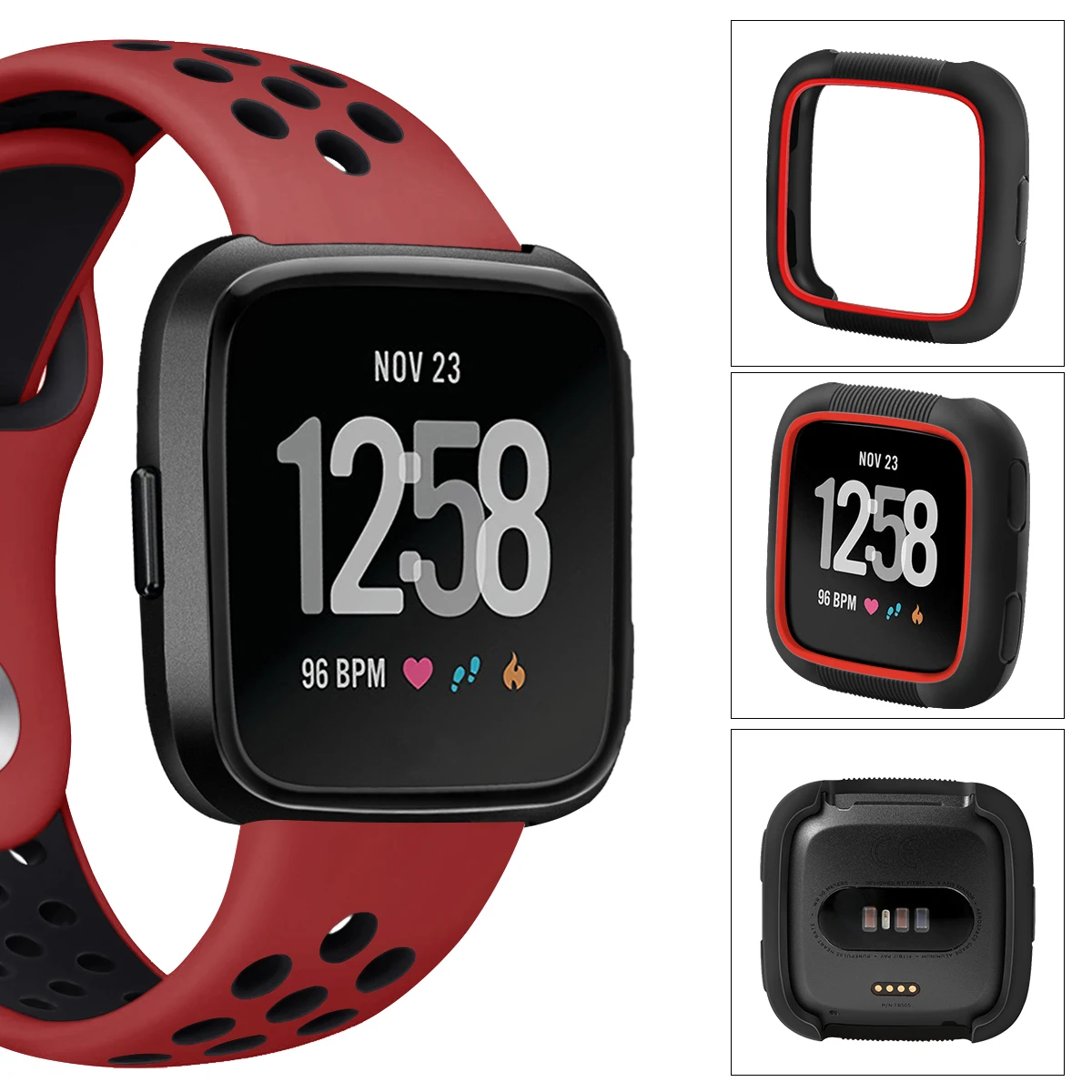 Ремешок для Fitbit часы Versa ремешок часов + ударопрочный ТПУ чехол Браслет