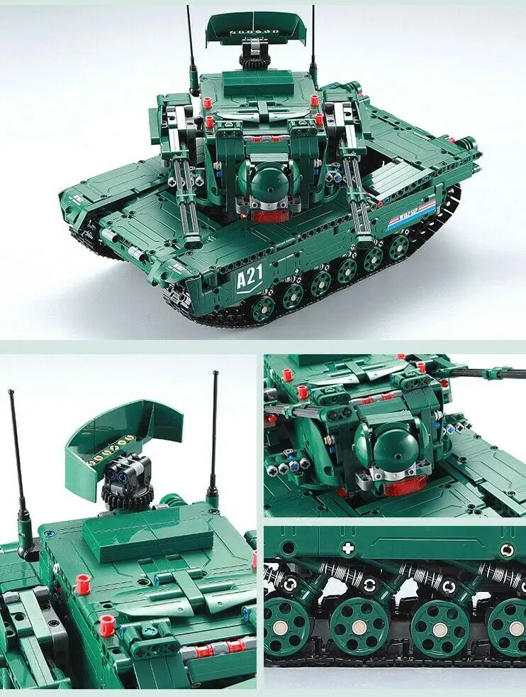 1498 шт. Technic RC двигатель для танка функция питания MOC строительные блоки кирпичи Военная война DIY техник Игрушки для мальчиков