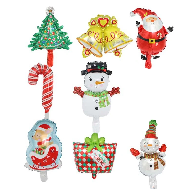 Globo de Navidad, decoración de Nochebuena, globo de dibujos animados, Mini  árbol de Navidad, muñeco de nieve, película de aluminio|Globos y  accesorios| - AliExpress