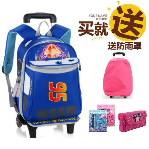 

Young STUDENT'S 1-2-3 Grade 4 Boy Six-Wheeled Climbing Stairs Trolley Bag with Wheels Wheels Three Rounds Hand Towed