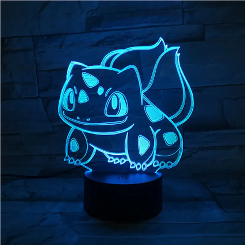 Takara Tomy с изображением покемона Пикачу, Мьюту Иви Чаризард Greninja 3D светодиодный ночной Светильник фигурку игрушки Рождественский подарок