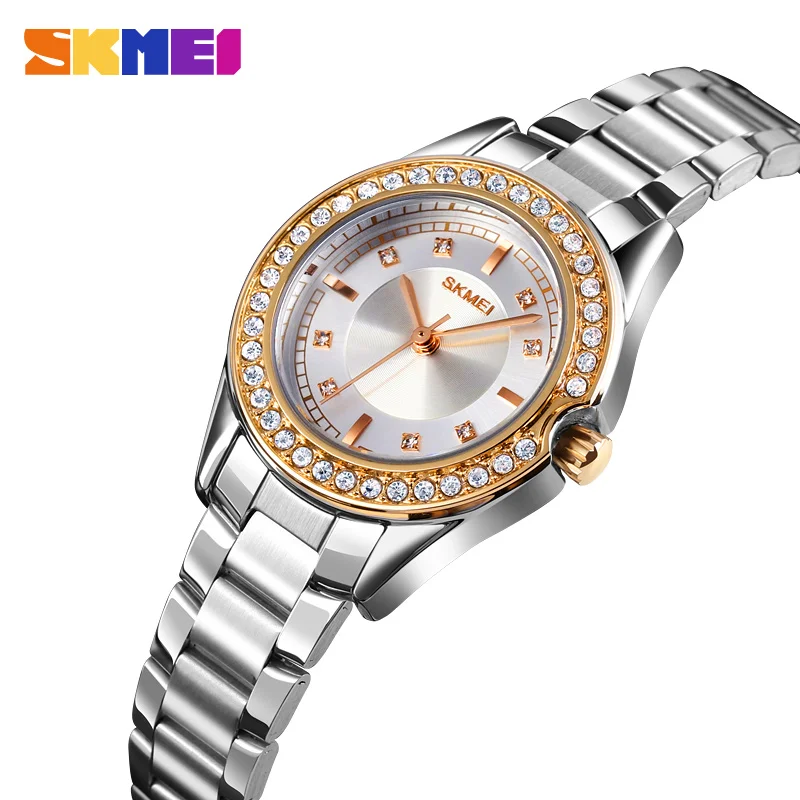 

SKMEI 1534 Rose Gold Watch Women Luxury Casual Waterproof Watches Quartz Wristwatches Stainles Steel Wristwatches Female Clock