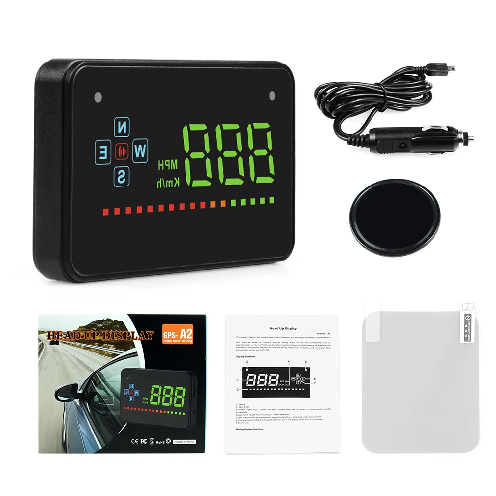 Бесплатная доставка A2 GPS автомобильный проектор HUD 3 5 дюйма Предупреждение о