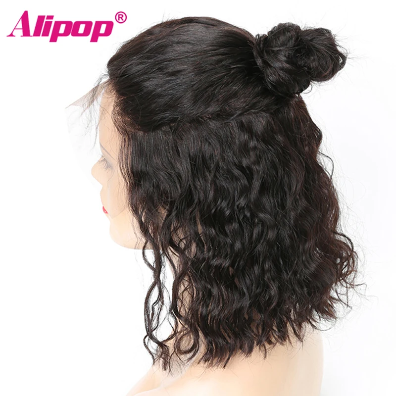 Natural Weave BOB Wig Brazilian Hair13x6 Lace Front Human Hair Wigs 180% Density ALIPOP Remy Lace Front Wig Pre Plucked Lace Wig (3)