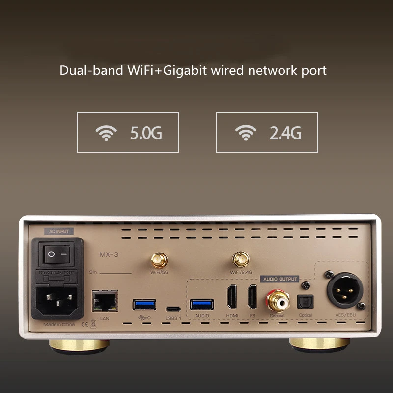 Digital Audio Player JF Digital MX-3 Android 10.0 WiFi HDD HHD Audio HiFi Player 32Bit/348KHz DSD512 BT5.0 USB Coaxial I2S IIS Russian Korean Menu
