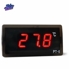 AC 220 V Car PT-6 Digital Thermometer LED Embedd Temperature Meter Sensor Probe -40~110 Degrees Celsius