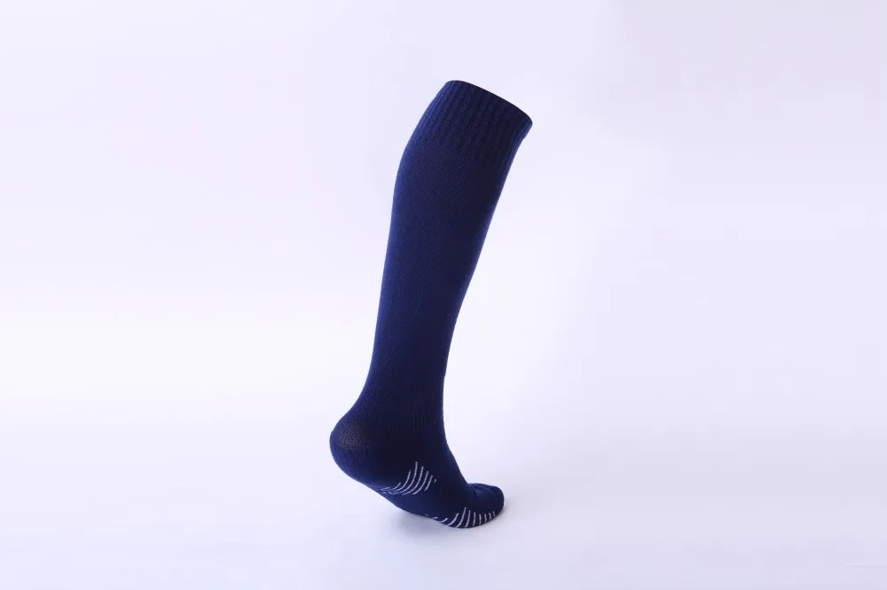 Детские профессиональные спортивные носки для футбола; однотонные Детские компрессионные цветные носки для мальчиков; футбольные носки; махровые гольфы