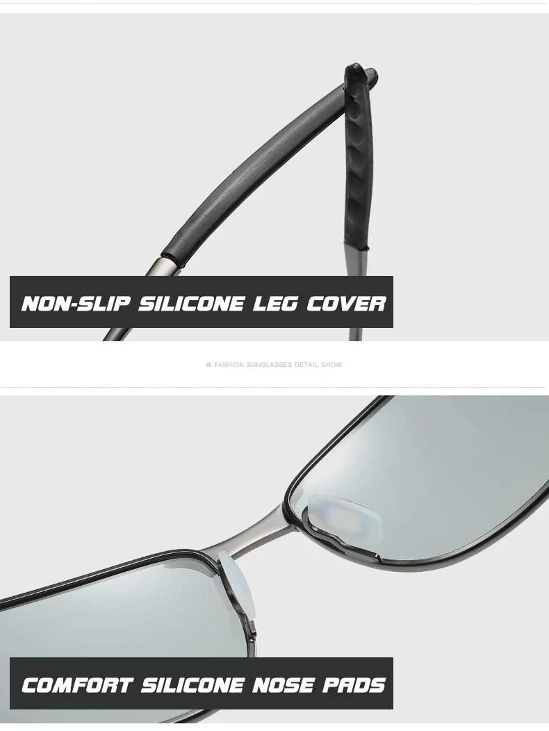 Обесцвечивающие солнцезащитные hd-очки мужские поляризованный фотохромный объектив для вождения оттенков женские очки антибликовые очки zonnebril heren