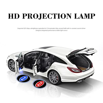 

2PCS Wireless LED Door Welcome Light for Kia Openable Door Laser Projection Logo Shadow Light Induction Floor Light