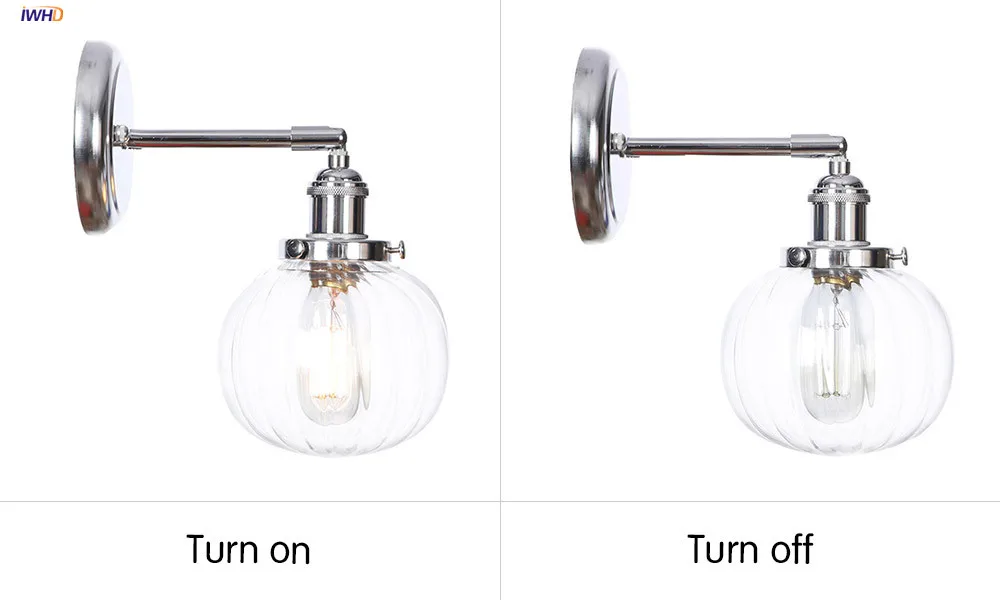 324铬色+透明罩 开关灯对比图 英文版