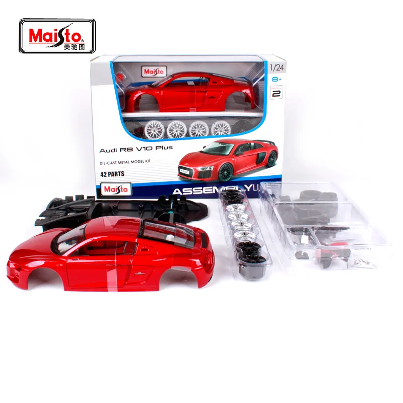 Спортивный автомобиль Maisto 1:24 Audi R8 V10 Plus в сборе модель автомобиля под давлением