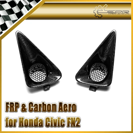 

Car-styling For Honda 07-11 Civic FN2 Type R Carbon Fiber Fog Light Cover (Both Open) Glossy Finish Front Bumper Headlight Kit