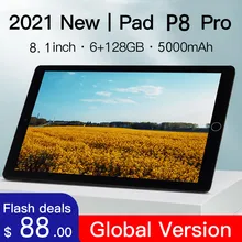 OSU – tablette 4G de 8.0 pouces avec écran tactile, Smartphone, 6 go de RAM, 128 go de ROM, Octa Core, 1280x800, type c