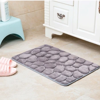 

New 60*40cm Pebbles Bath Mats Quick Dry Bathroom Mat Set Carpet Bathroom Floor Rug Anti-slip Rugs Toilet Bath Mat Non Slip
