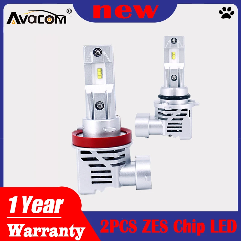 Avacom 2X зэс чип светодиодный H4 H7 фар автомобиля H8 H9 HB3 H11 HB4 9005 9006 Hi/короче спереди и длиннее сзади) луч Вентилятор охлаждения УДАРА светодиодный Авто противотуманных фар 12V автомобили