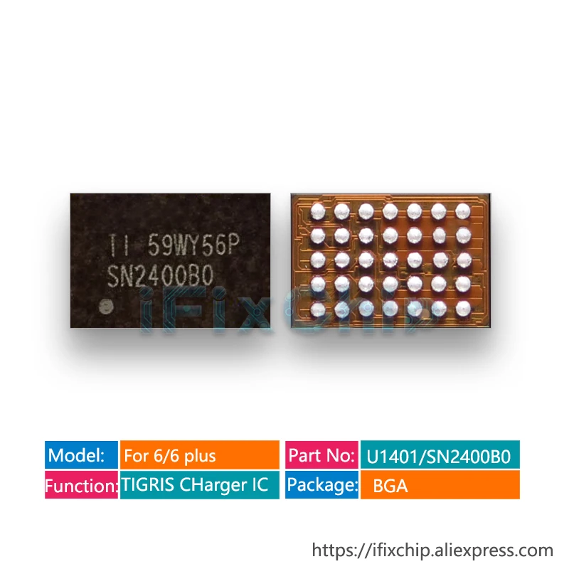 10 шт./лот SN2400B0 для iphone 6/6 plus Зарядка IC SN2400 SN2400BO 35 контакты управления USB зарядное устройство tigris IC