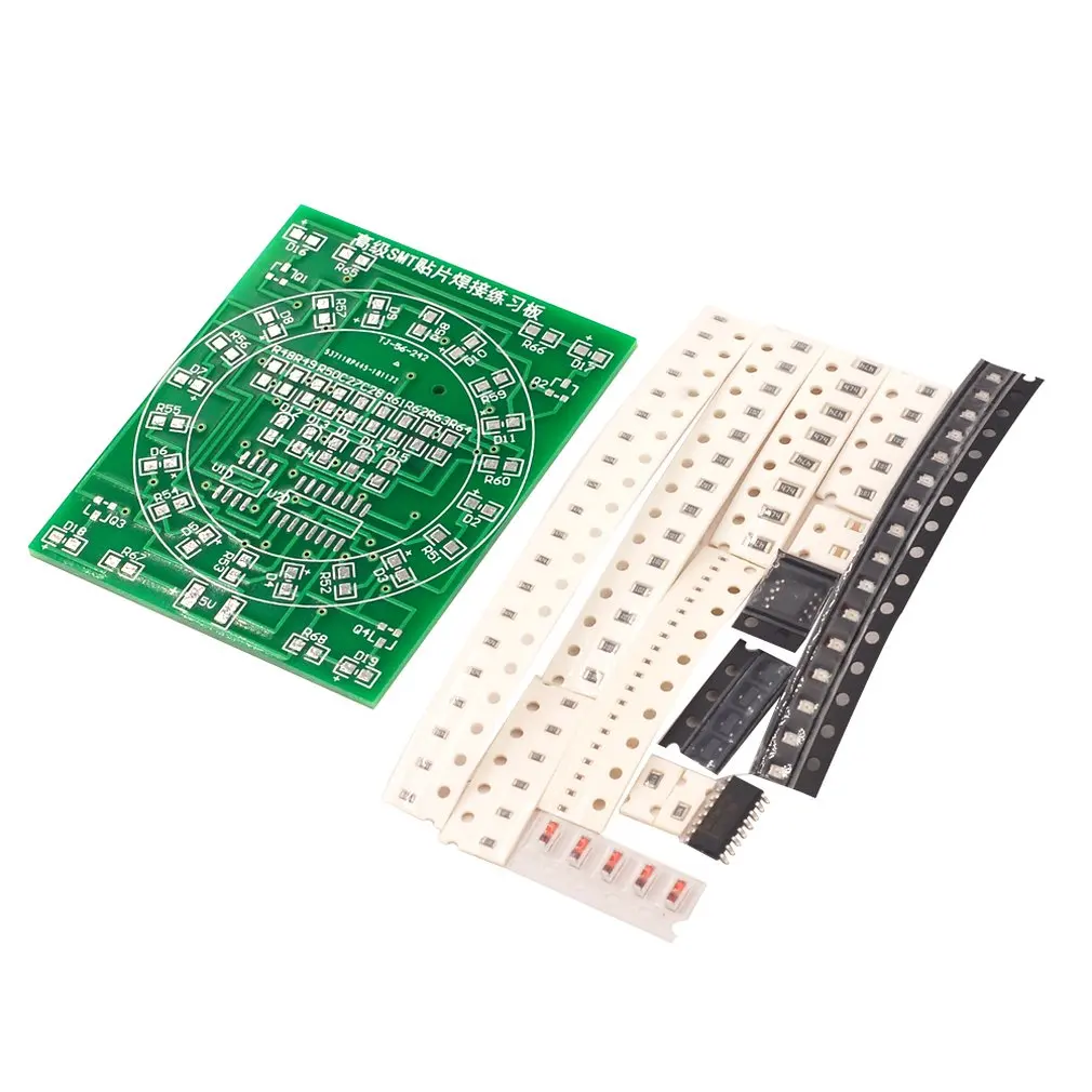 SMD компонентный пайка практический Совет CD4017+ NE55 комплект для освещения воды тренировочный сварочный практический Совет тренировочный комплект