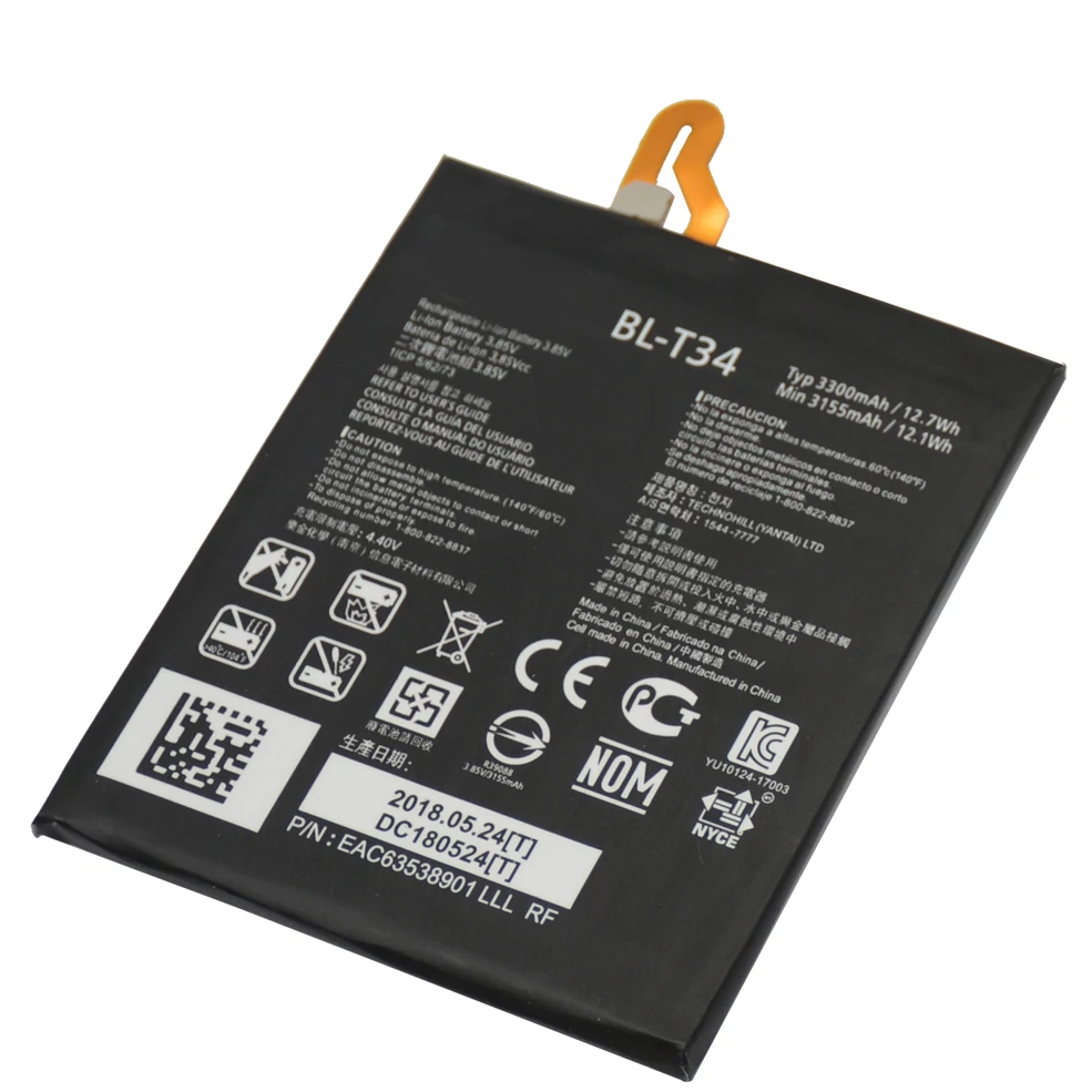 Новые запасные Батарея BL-T34 для LG V30 V30A H930 H932 LS998 H930DS H933 H931 VS996 US998 LS998U LGM-V300L V300K V300S 3155/3300 мАч