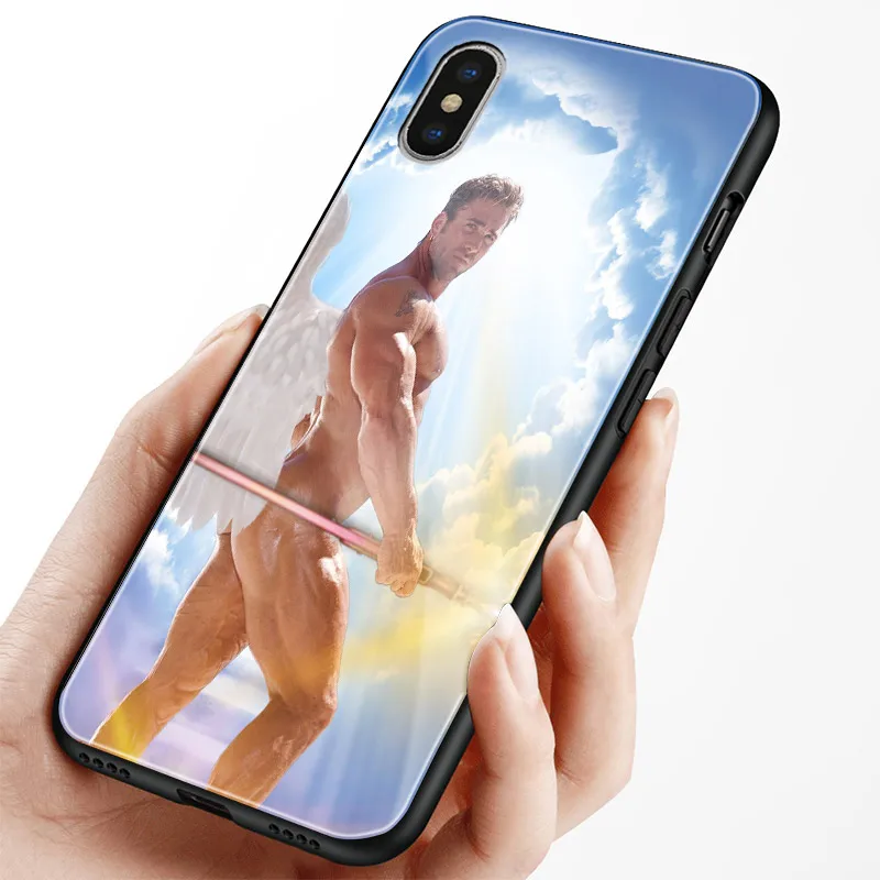 Роскошный чехол Billy Herrington стеклянный Мягкий силиконовый для телефона iPhone6 6s 7 8 Plus X