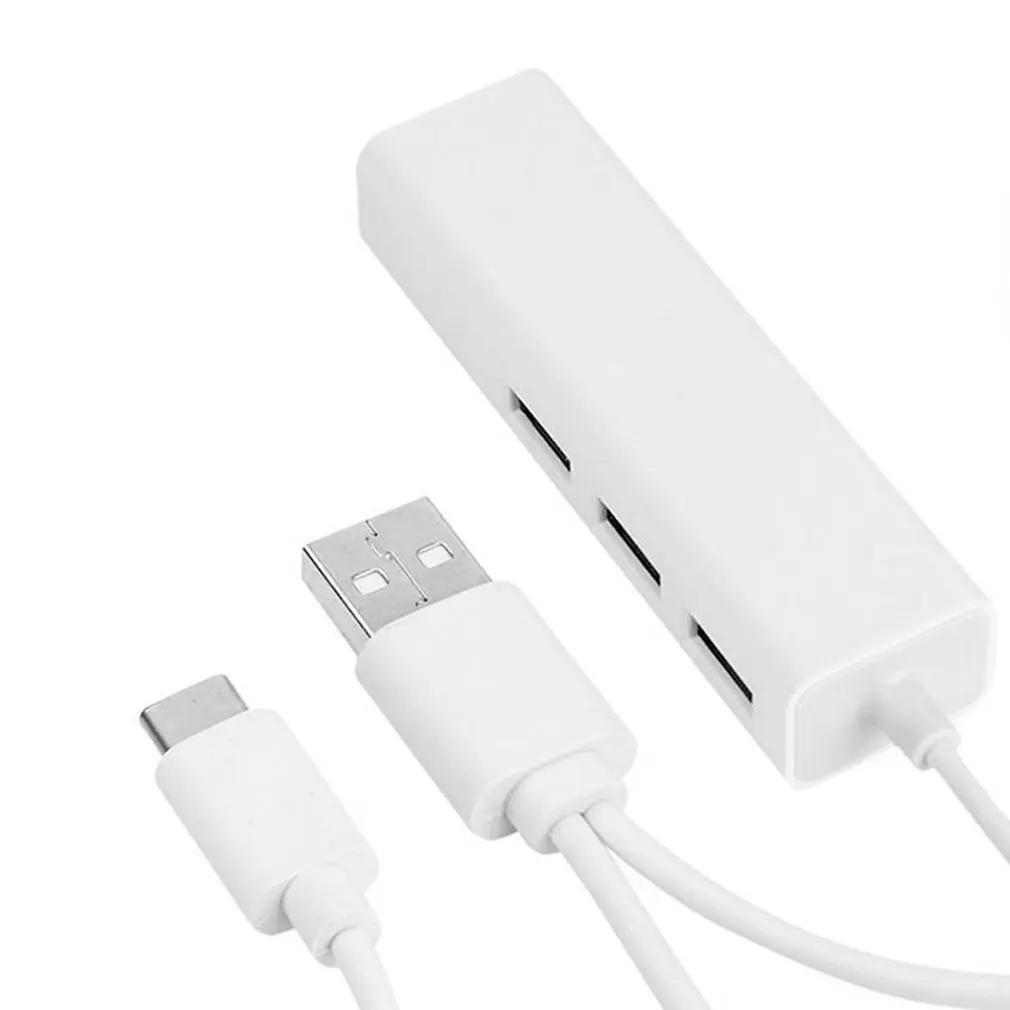 3 Usb 2,0 порт концентратор Usb+ type-C/Usb 2,0 к Lan/Rj45 Ethernet сетевой адаптер кабель