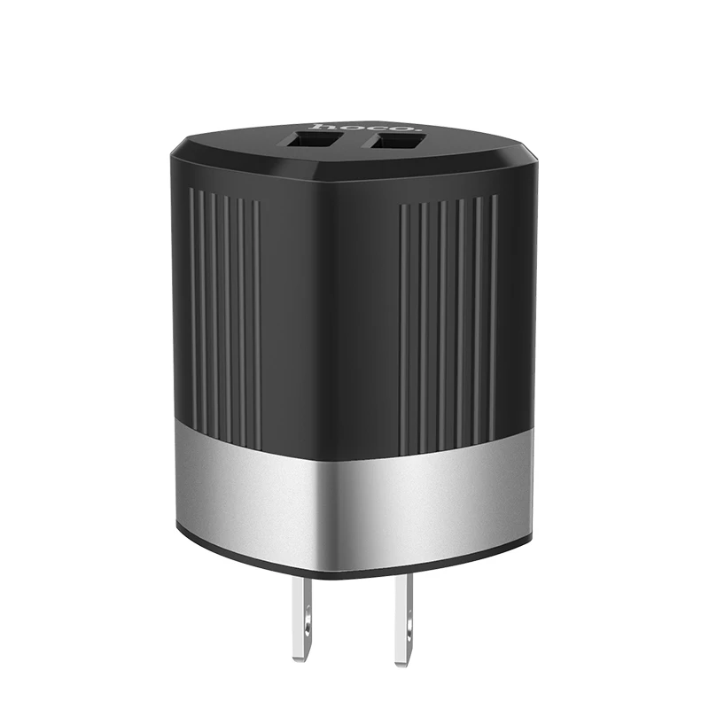 HOCO C55, 20 шт./лот,, 5 В, 2,4 А, USB зарядное устройство для iPhone 11 Xs Max, США, вилка, настенное зарядное устройство, адаптер для samsung, Xiaomi, huawei