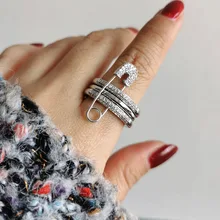 SINLEERY Сияющие крошечные Кристальные 3 шт. Кольца Набор для женщин леди Silve Цвет обручение ювелирные изделия Размер 7 8 9 JZ019 SSB