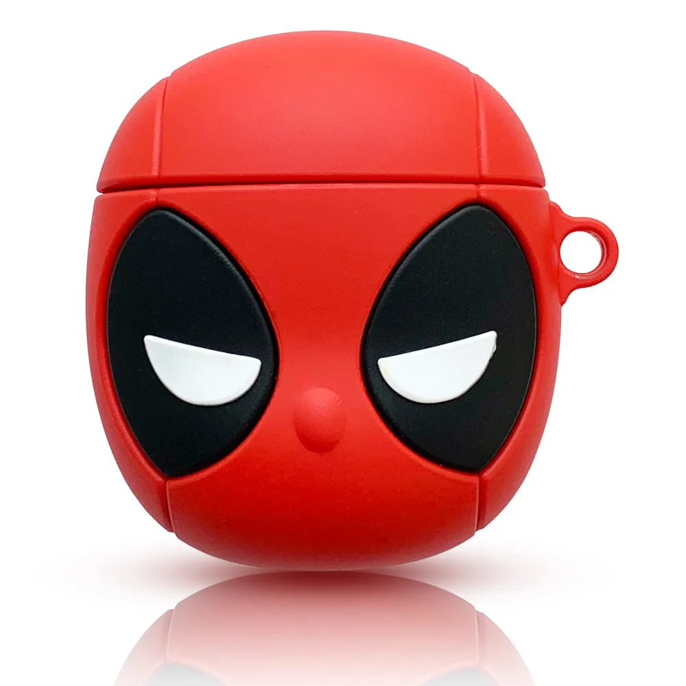 3D мультяшный милый чехол Marvel Deadpool для Airpods 1/2, силиконовые защитные наушники, аксессуары для Apple Airpods 1/2 - Цвет: Deadpool