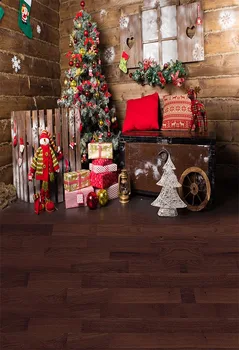 

Seamless Vinyl christmas tree gifts Photography Background Computer Printed christmas Photographic Backdrops For Photo Studio