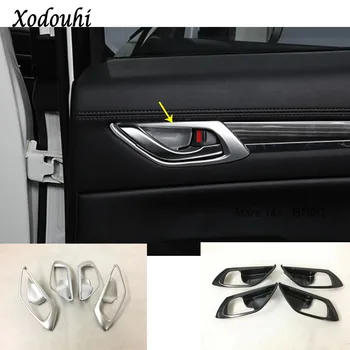 

High Quality Car Body Cover Stick Trim Door Inner Handle Bowl Frame Lamp 4pcs For Mazda CX-5 CX5 2nd Gen 2017 2018 2019 2020