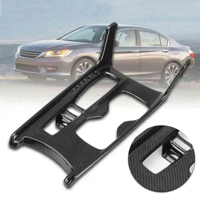 

Carbon Fiber Style Gear Shift Box Panel Holder Cover Trim for Honda Accord 2018
