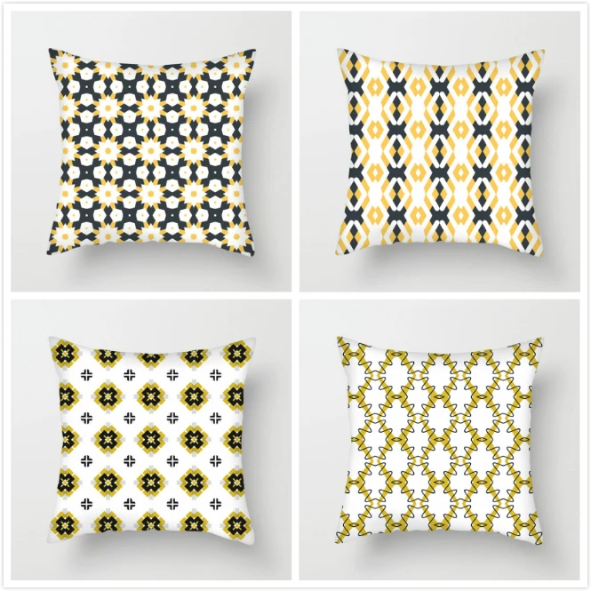 Fuwatacchi Red Yellow Heart Diamond Throw Pillow Cover Multi-color Geometric Cushion for Home Sofa Decor Pillowcases 2019 | Дом и сад