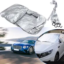 Автомобильный чехол для внедорожника, Складной автомобильный козырек от солнца, защита от пыли, УФ-лучи, серебро, M/L/XL, универсальный