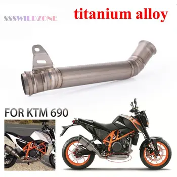 

Motorcycle accessories exhaust pipe is suitable for KTM Duke 690 2012-2019 years link middle pipe titanium alloy exhaust pipe