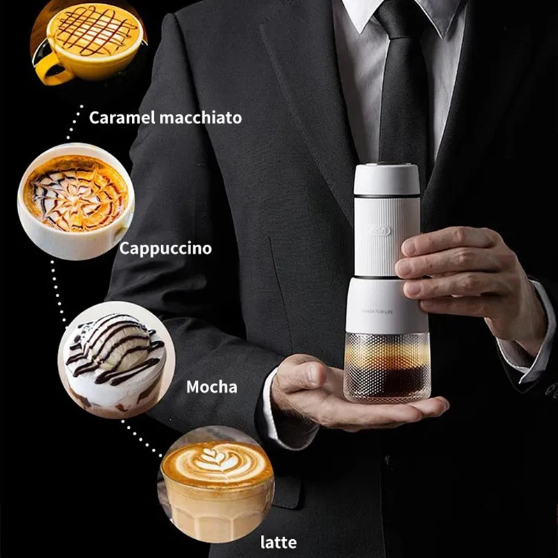 

Hand Press Pot Capsule Coffee Machine Portable Milk Espresso Maker Froth Mini Small Household Outdoor Coffee Maker
