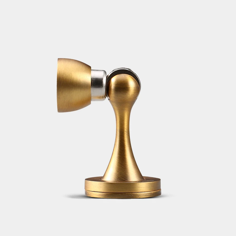 Yellow bronze Магнитные дверные стопоры из цинкового сплава дверные пробки скрытые дверные ручки Catch двери пола стоп мебель оборудование - Цвет: Yellow bronze