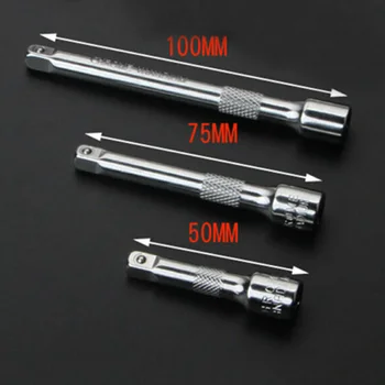 

3pcs Chrome Vanadium Steel Extension Bar Set Rust Proof Drive Ratchet Wrench Socket Extender Power Tools