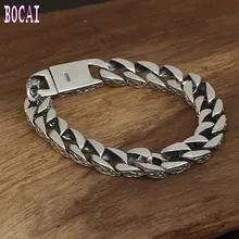 Новинка Стерлинговое Серебро S925 ювелирные изделия модное тайское серебро ручной работы с пряжкой Серебряный браслет для мужчин мужской серебряный браслет