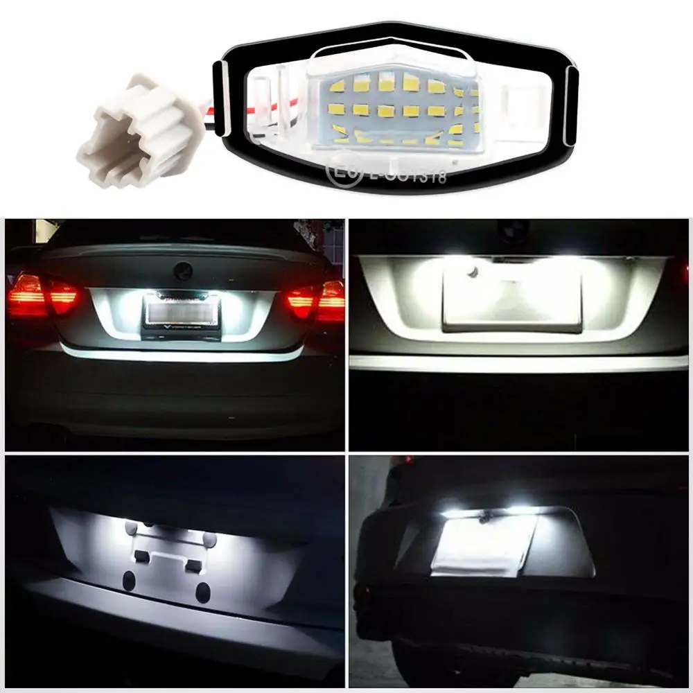 

2x 18 LED License Plate Light Direct Fit For Acura TL TSX MDX Honda Civic Accord 1.8W 6000K White SMD LED Light Car Accessories