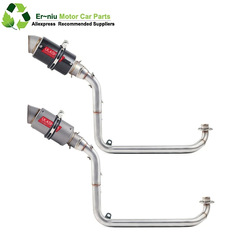 Motorcycle Full System Exhaust Muffler Middle Pipe Slip On For Honda M3