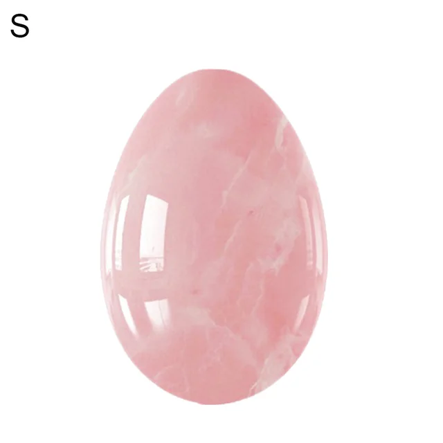 Oval Shape Drilled Postpartum Vaginal Tightening Yoni Egg Kegel Massage Stone Jade Eggs Natural Stone Vaginal Tighten Eggs Pink S