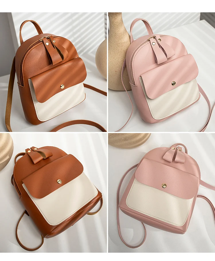 POMELOS Fashion Mini Backpack Women New Arrival Girls Backpack PU Leather Function Backpack Purse Shoulder Crossbody Back Bag