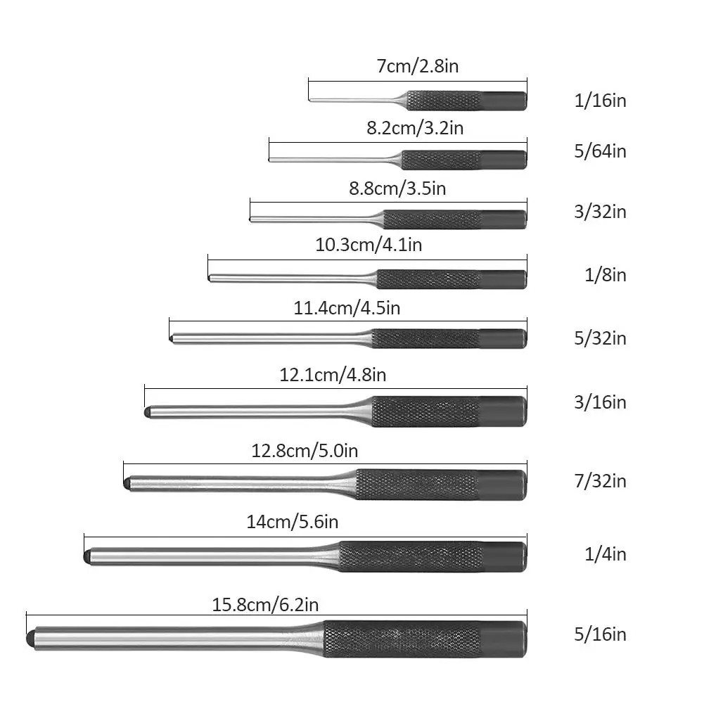 9 шт./компл. VAHIGCY DIY пробивая набор закаленная сталь длинный контакт набор пробойников для домашнего деревообработки