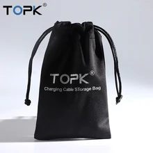 TOPK Power Bank Case Phone Pouch for USB Charger USB Cable Phone Storage Box Mobile Phone Accessories 100*30mm