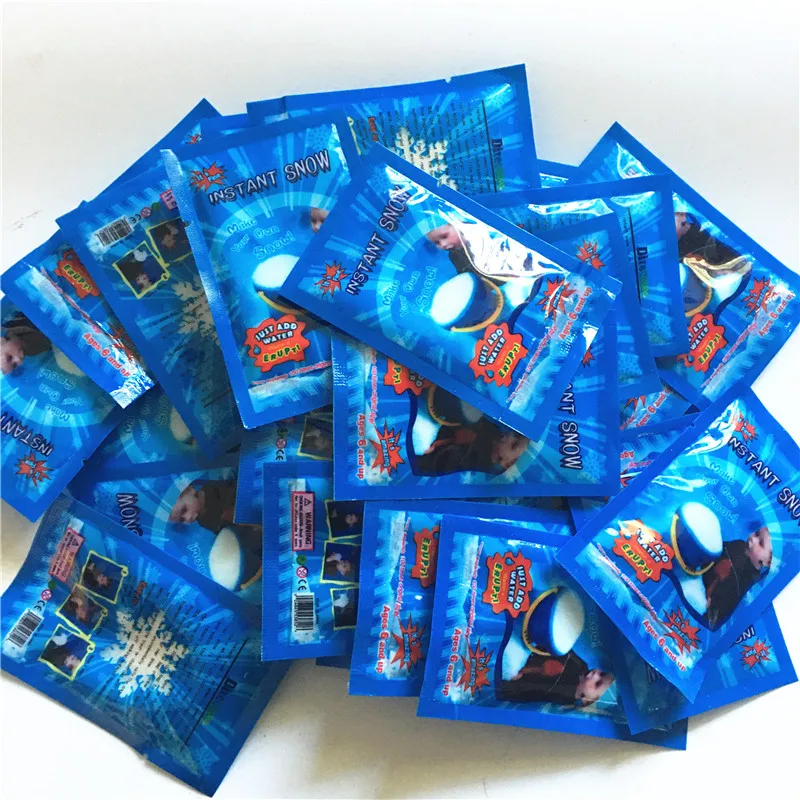 

5pcs Artificial Snow Instant Fluffy Snow Powder Snowflake Super Absorbent Frozen Magic Evening Decorations Wedding Decorations