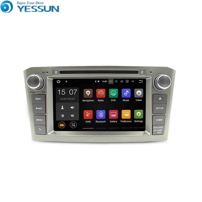 Yessun для Toyota Avensis Verso 2003 ~ 2007 Android 7 1 мультимедийный плеер система автомобильное