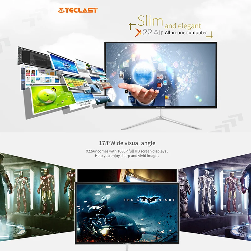 Teclast X22 Air все в одном ПК настольный 21 5 Дюймов DOS Intel Celeron J3160 четырехъядерный 1 6 ГГц 4