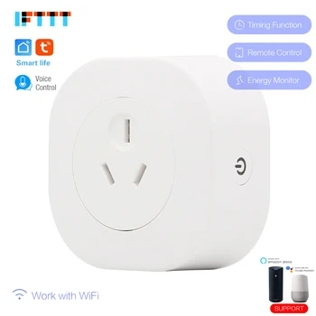 

16A AU NZ WIFI Smart Plug Power Monitor Smart Socket Wireless Outlet Voice Control Work with Alexa Google home IFTTT TUYA APP